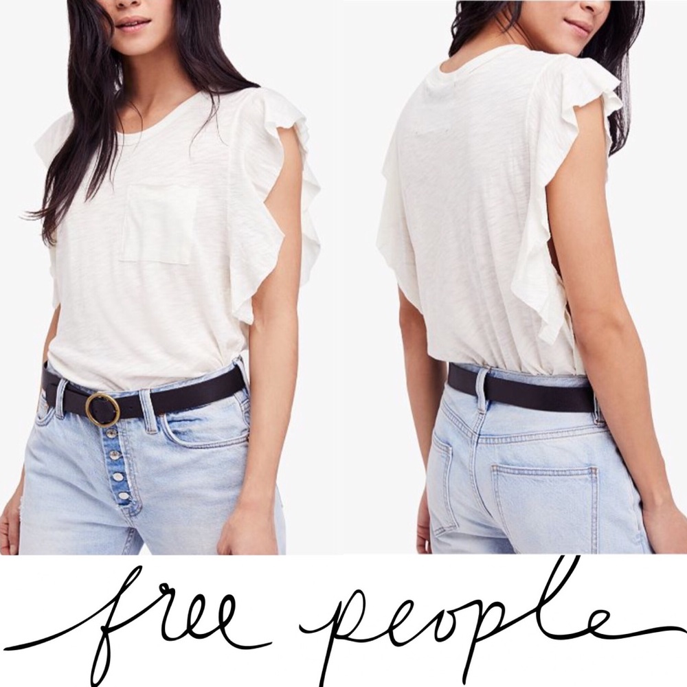  FREE PEOPLE So Easy Flutter Sleeve Tee